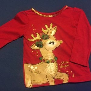 Baby Girls’ Long Sleeve Christmas/Holiday Shirt